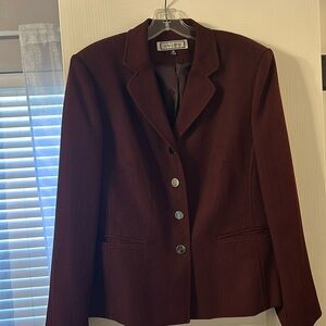 Maroon Jacket Blazer size 16 Anna Carole